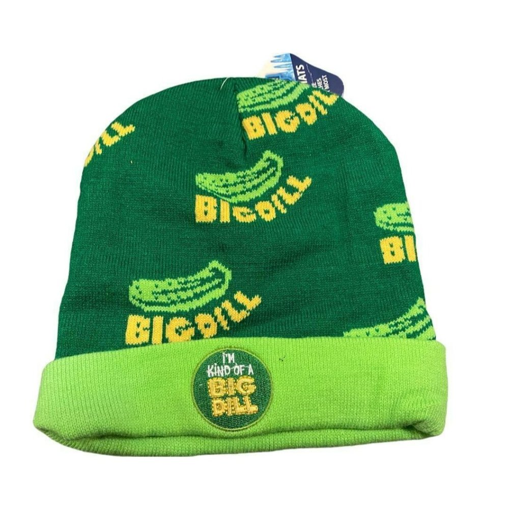 I am Kind of a Big Dill Cuffed Knit Beanie Hat Ski Cap Toque Unique Beanie NEW